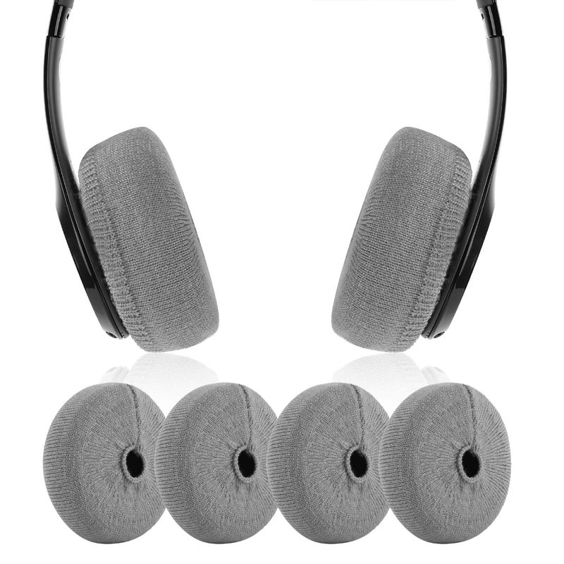 JARMOR Earpads Sweater Cover Protectors with Knit Fabric for Beats Solo 3/2, Solo HD/Mixr/EP Headphones and Other Headsets with 1.57-3.14 Inch Ear Cushions [ 2 Pairs ] (Grey) - Image 1